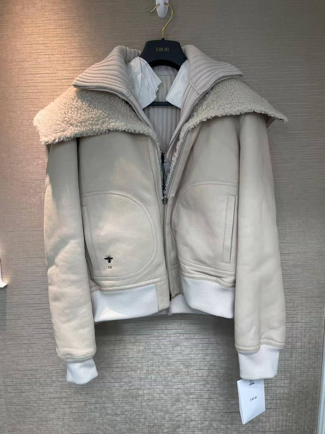 Dior Long Sleeve Casual Jacket In Gray