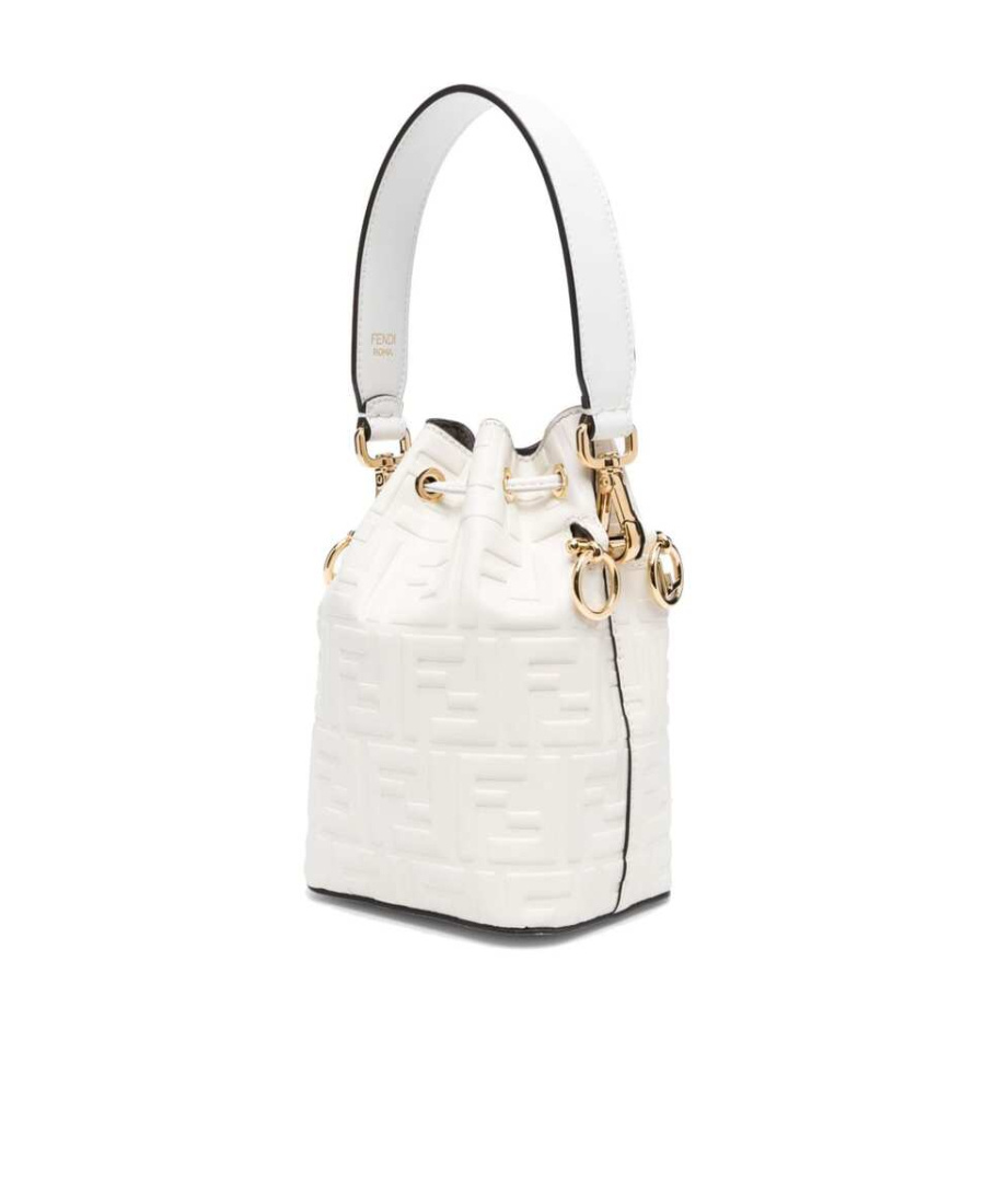 Fendi Mini Mon Tresor Bucket Bag In White