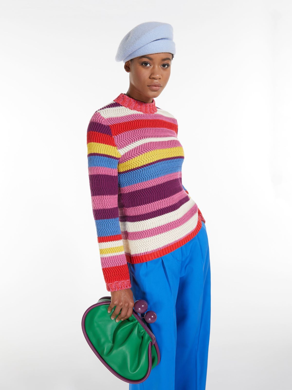 Weekend Max Mara Striped Sweater In Red