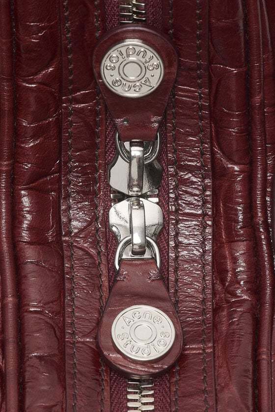 Acne Studios Camero Party Crossbody Bag In Wine Red