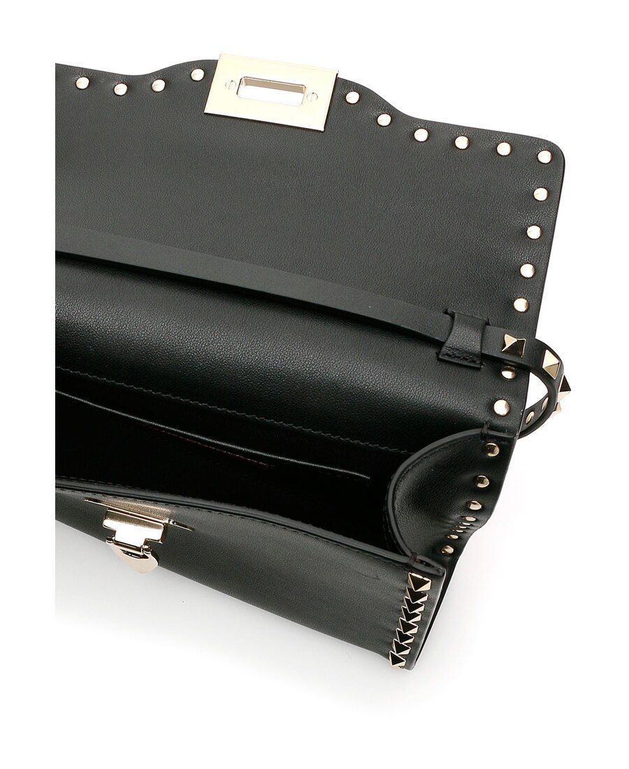 Valentino Rockstud Small Shoulder Bag In Black