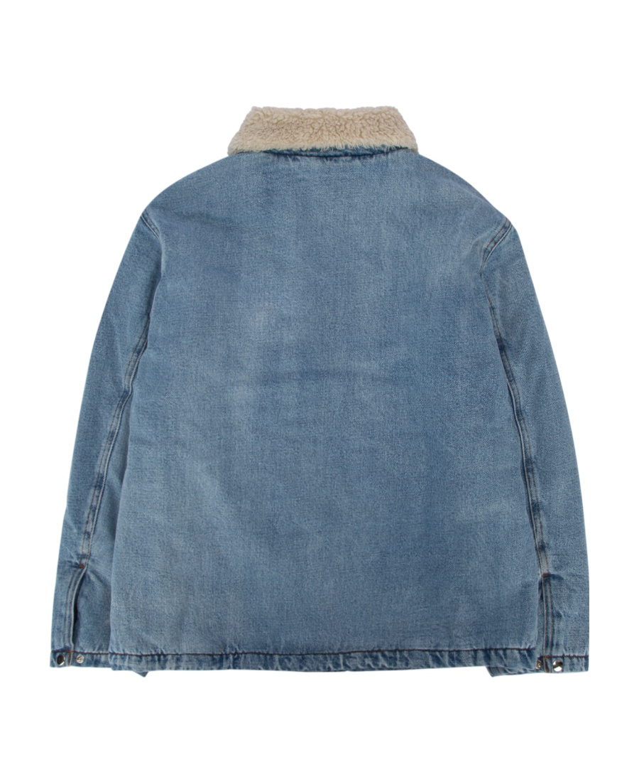 Marni Long-sleeved Denim Jacket In Blue