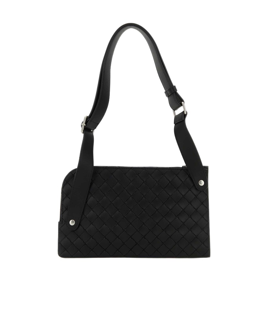 Bottega Veneta Zippered Shoulder Bag In Black