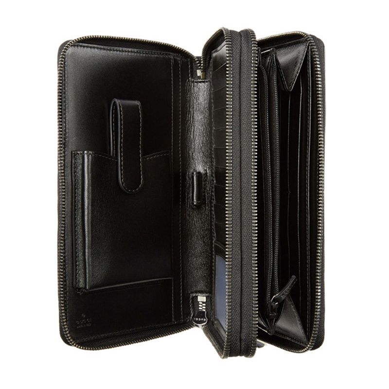 Gucci Double G Pattern Wallet In Black