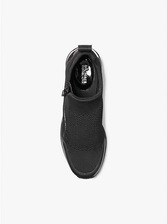 Michael Kors Willis Wedge Trainer In Black