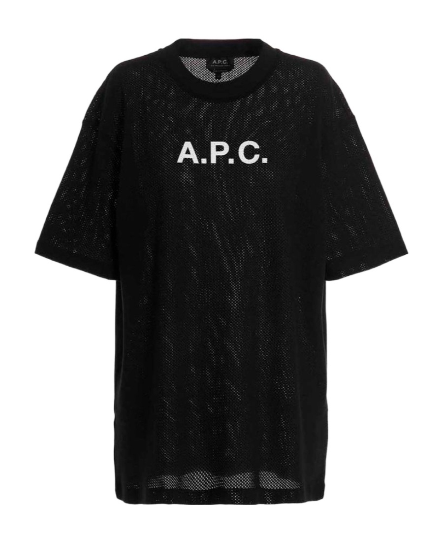 Apc Logo-print Cotton T-shirt In Black