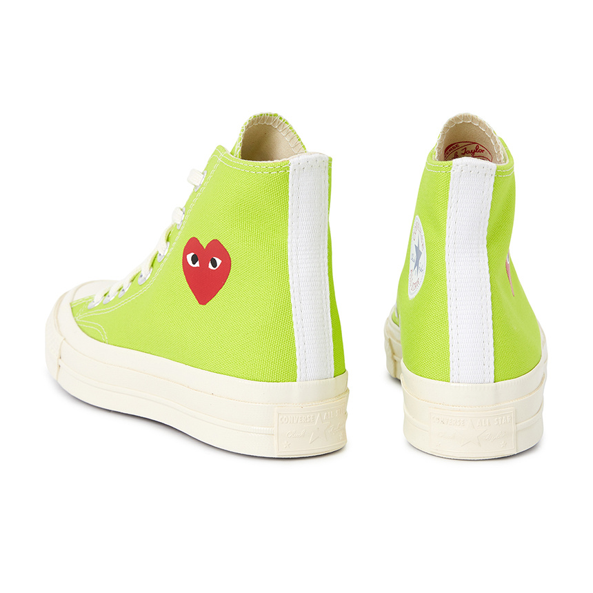 Comme Des Garçons Round Toe Sneakers In Green