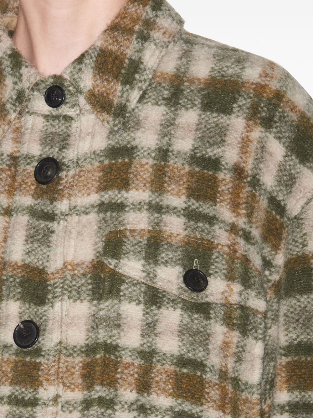 Isabel Marant Étoile Check Pattern Asymmetric Hem Coat In Nude