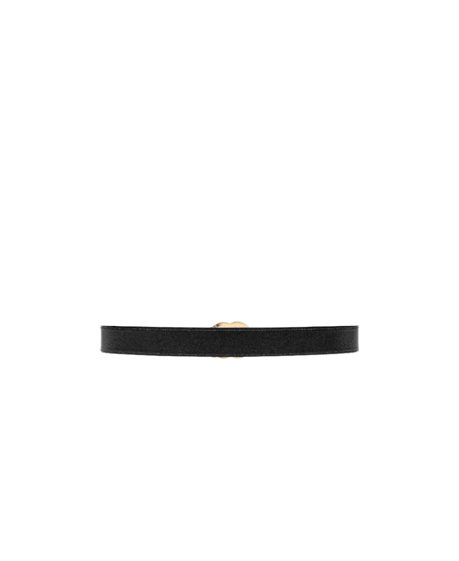 Gucci Gg Marmont Reversible Thin Leather Belt In Nude