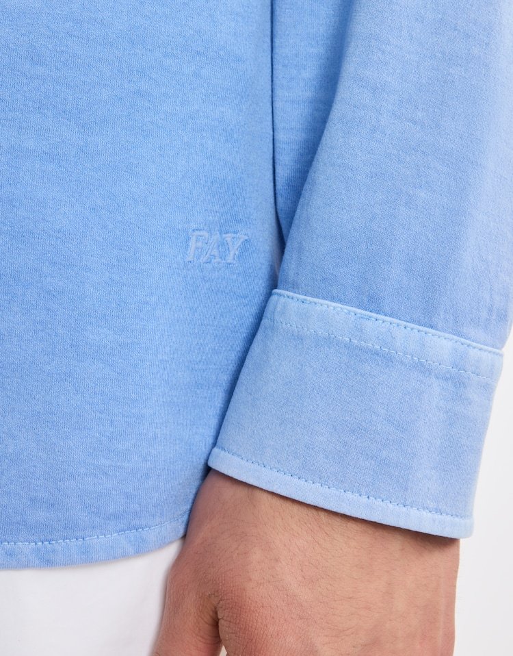 Fay Plain Jersey Regular Shirt In White