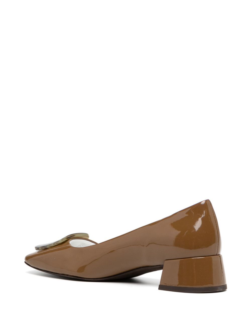 Tory Burch Square Toe Low-heeled Shoes In Brown