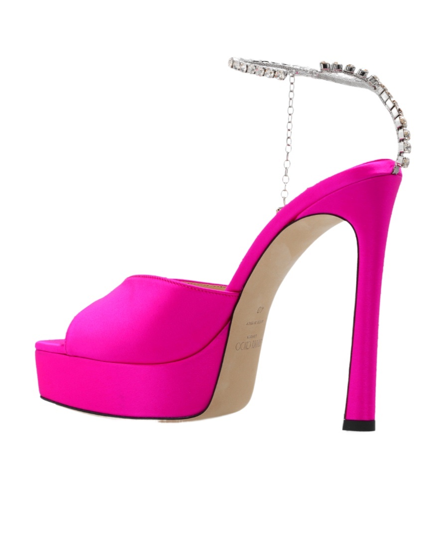 Jimmy Choo Saeda 125 Platform Sandals In Pink