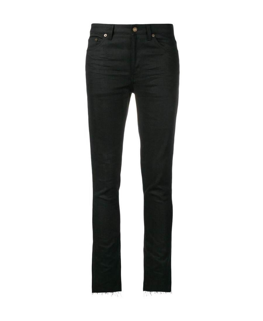 Saint Laurent High-waisted Skinny Jeans In Black