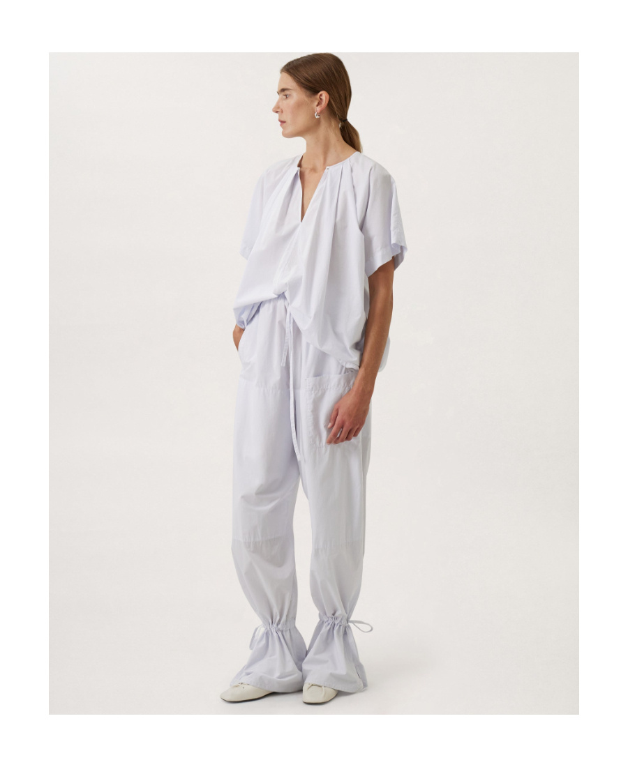 Lemaire Drawstring Casual Trousers In White