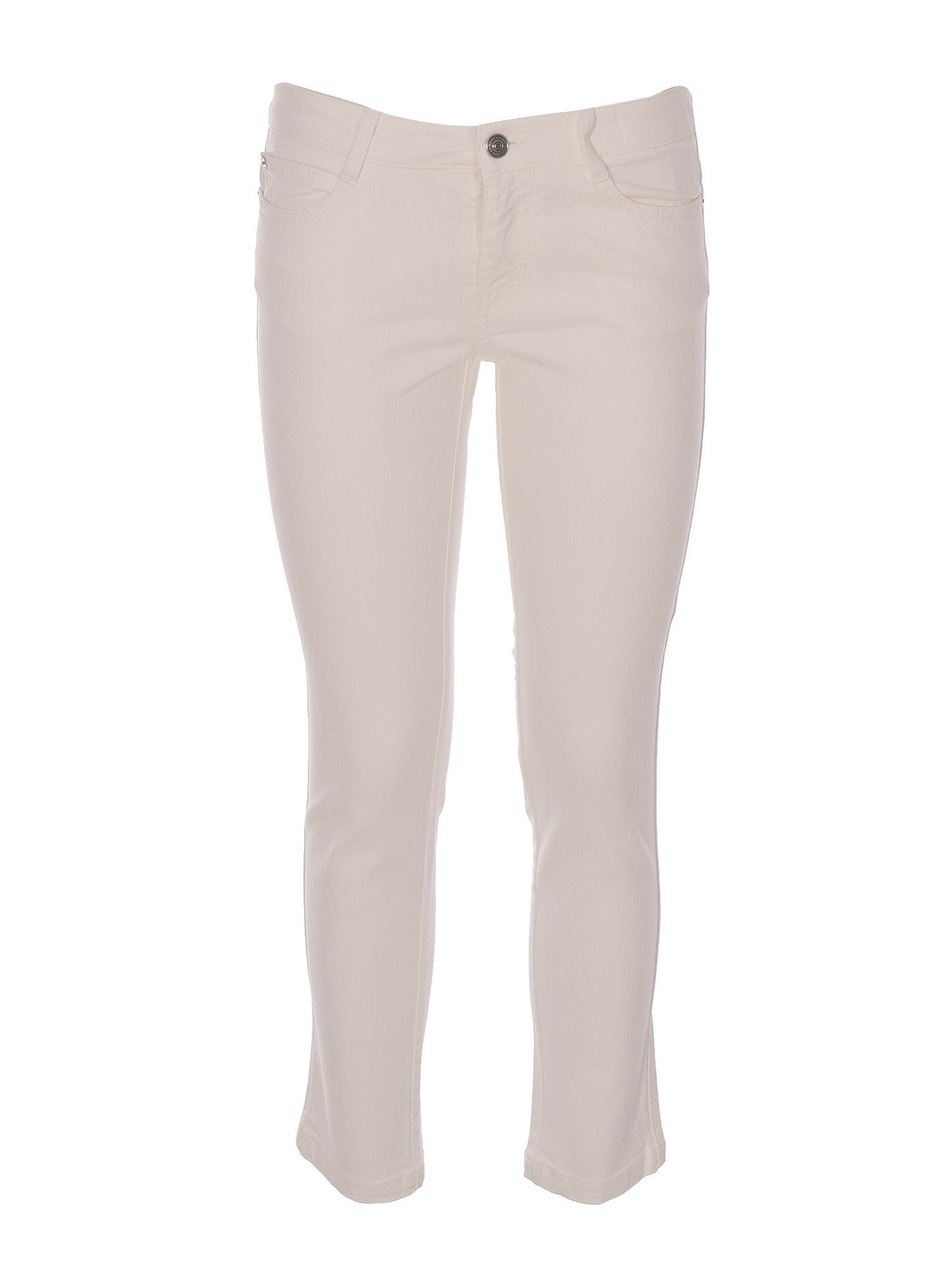 Ermanno Scervino Slim Jeans In White In White