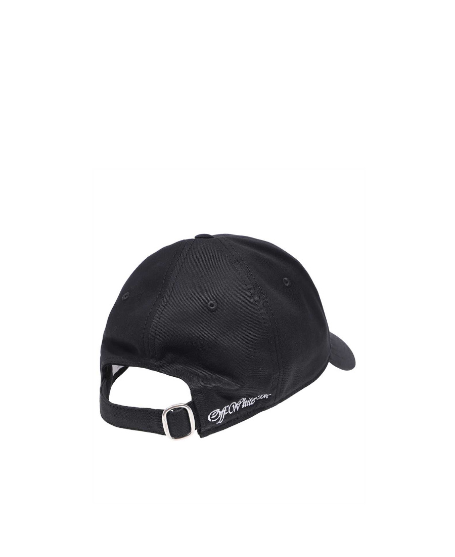 Off-white Drill Embroidered Cap In Black