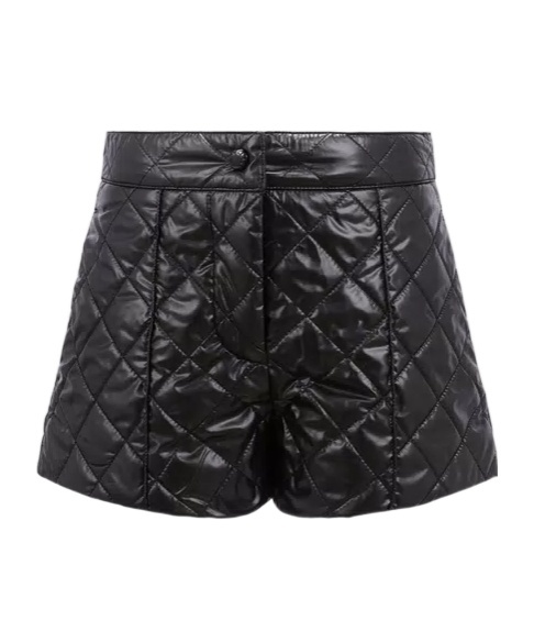 Moncler Enfant Logo Patch Quilted Shorts In Black