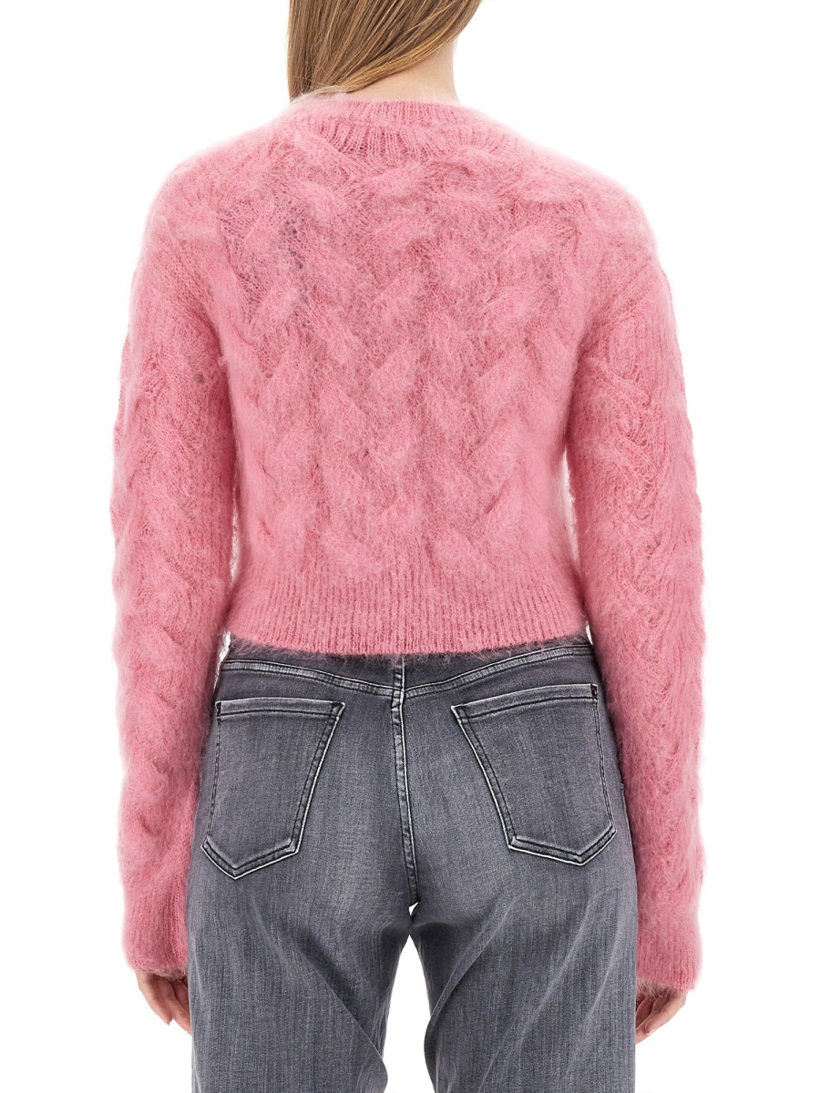 Shop Dsquared2 Brushed Mohair-blend Jumper In Pink