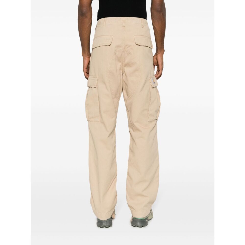 Carhartt Garment-dyed Cargo Trousers In Nude
