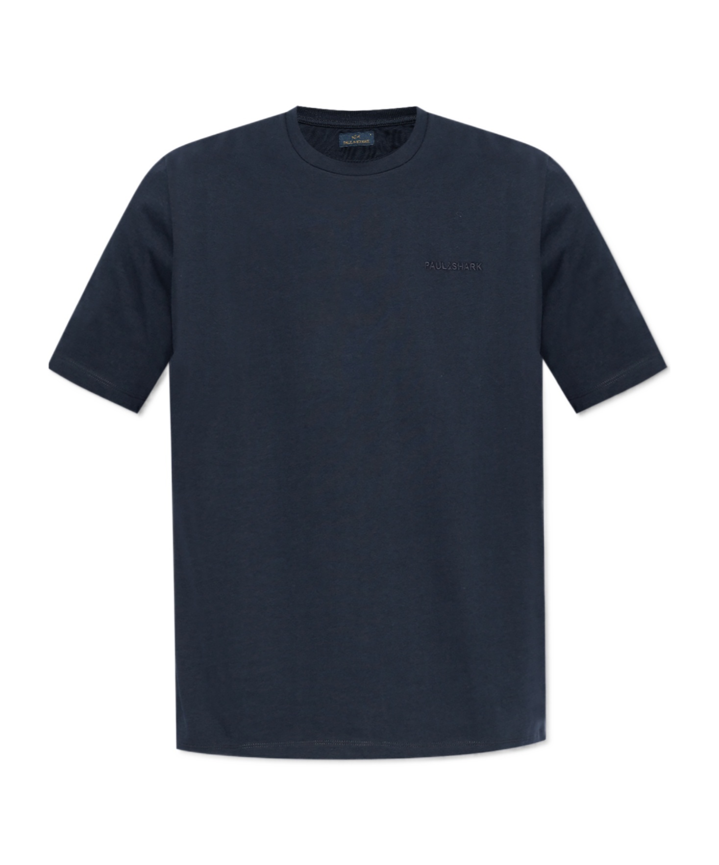 Paul & Shark Tone-on-tone Embroidery Cotton Jersey T-shirt Clothing In Black