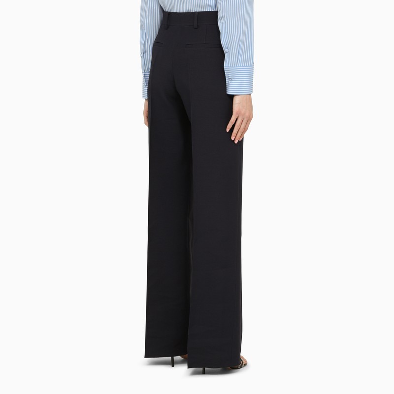 Valentino Crepe Couture Tailored Trousers In Black