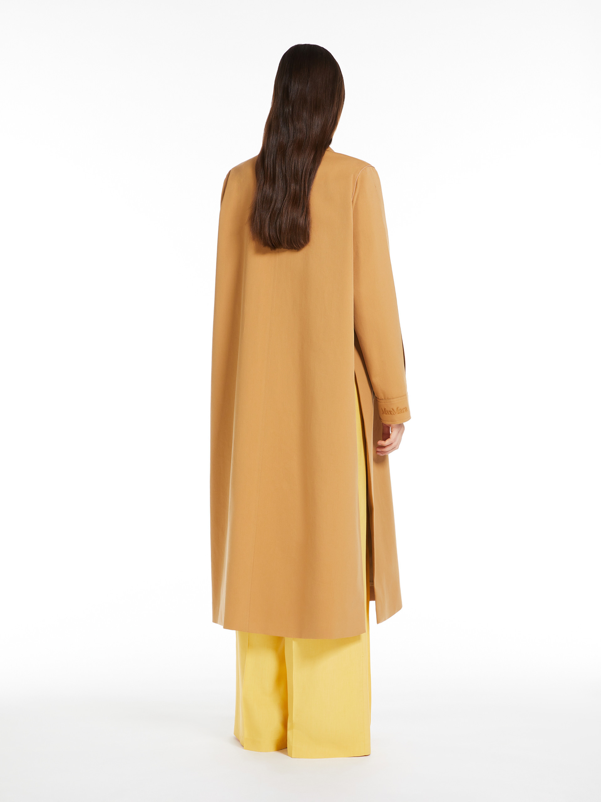 Max Mara Flowing Silk Trousers In Nude