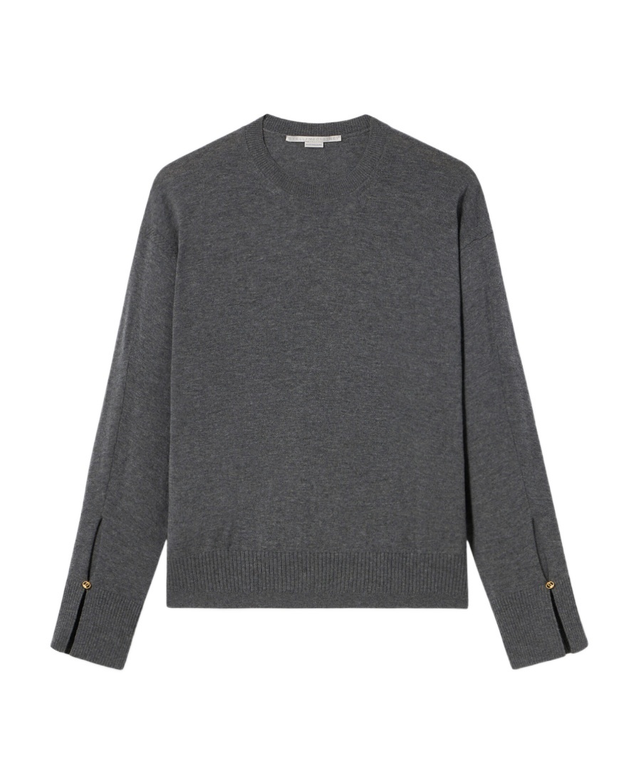Stella Mccartney Long-sleeved Sweater In Black