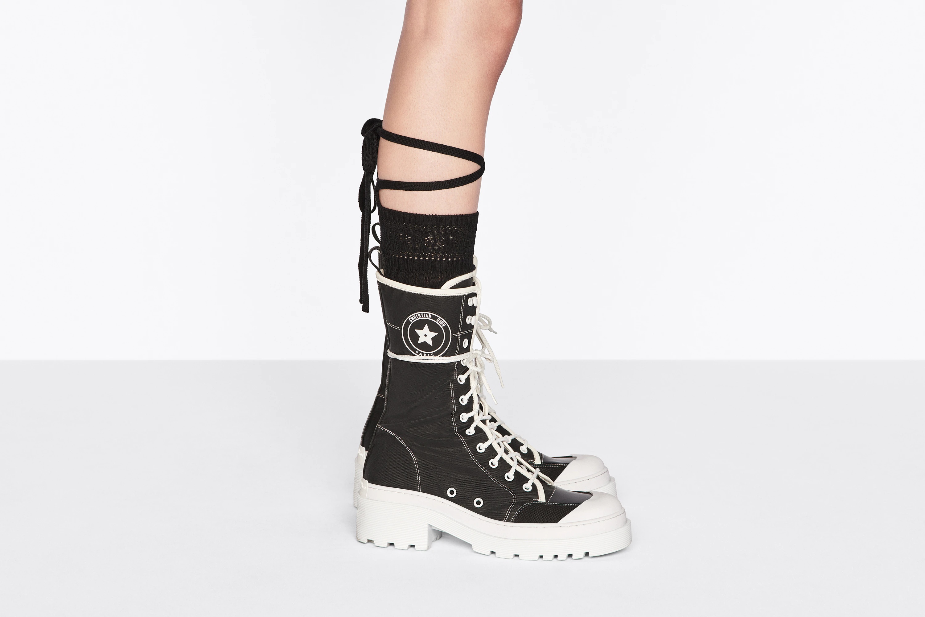 Dior D-rise Short Boots In White