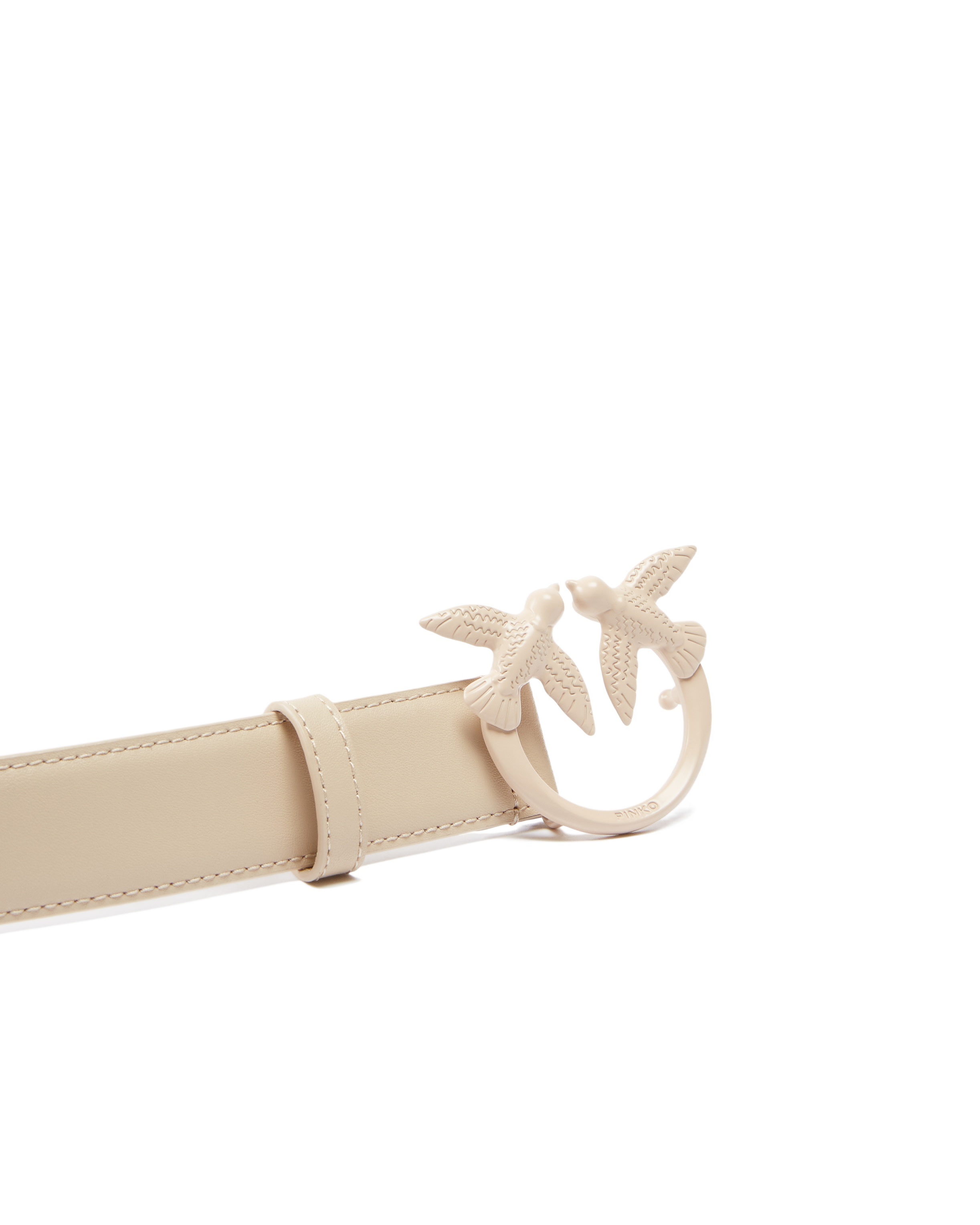 Shop Pinko Buckled Belt In Nude