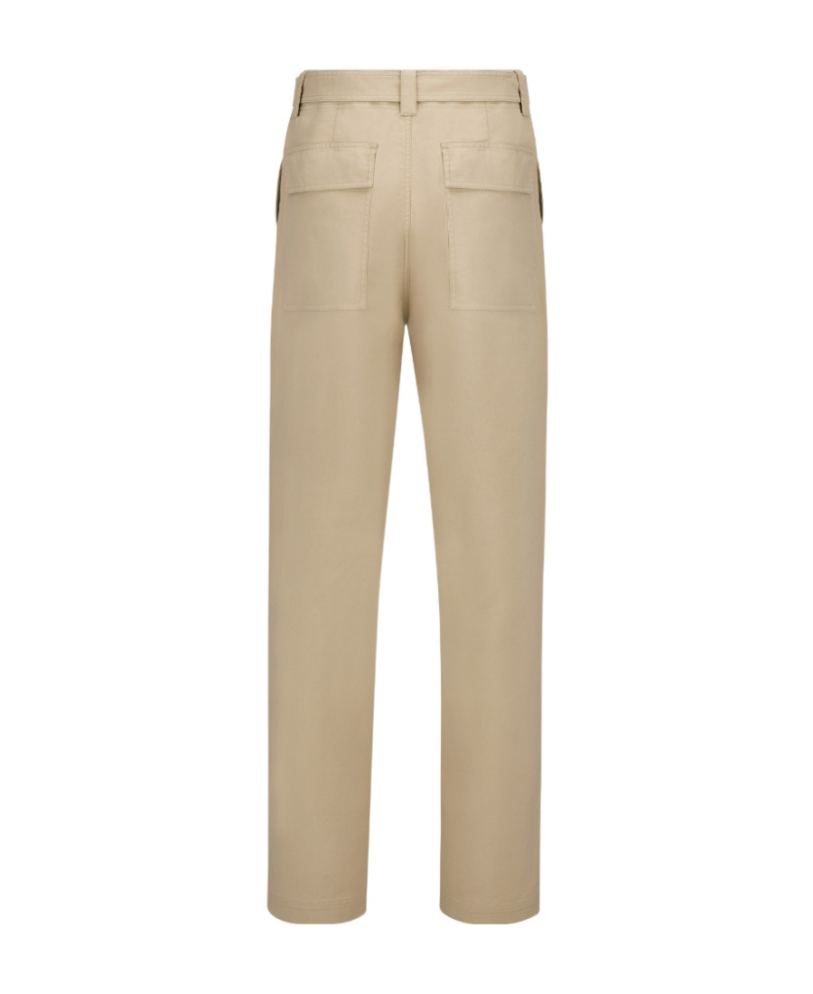 Dior Cargo Pants With 'cd' Buckle Belt In Nude
