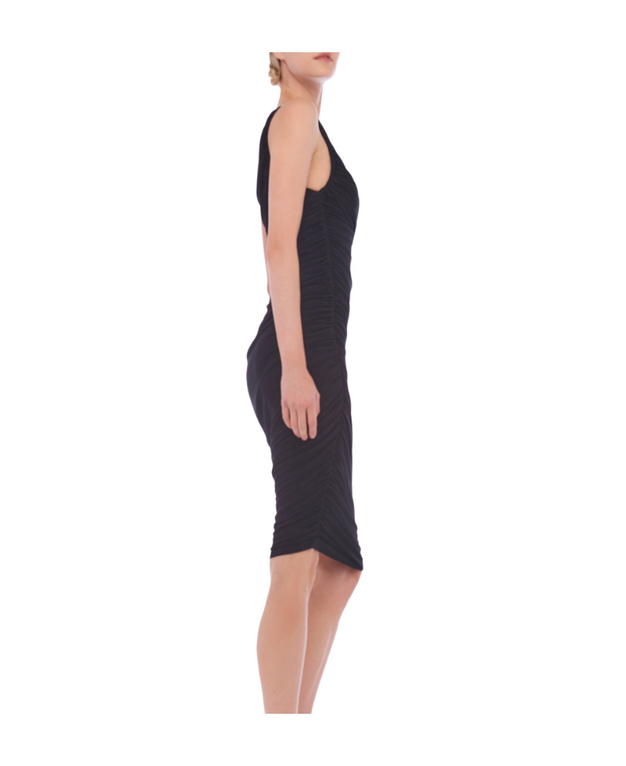 Shop Norma Kamali Diana One-shoulder Dress In Black