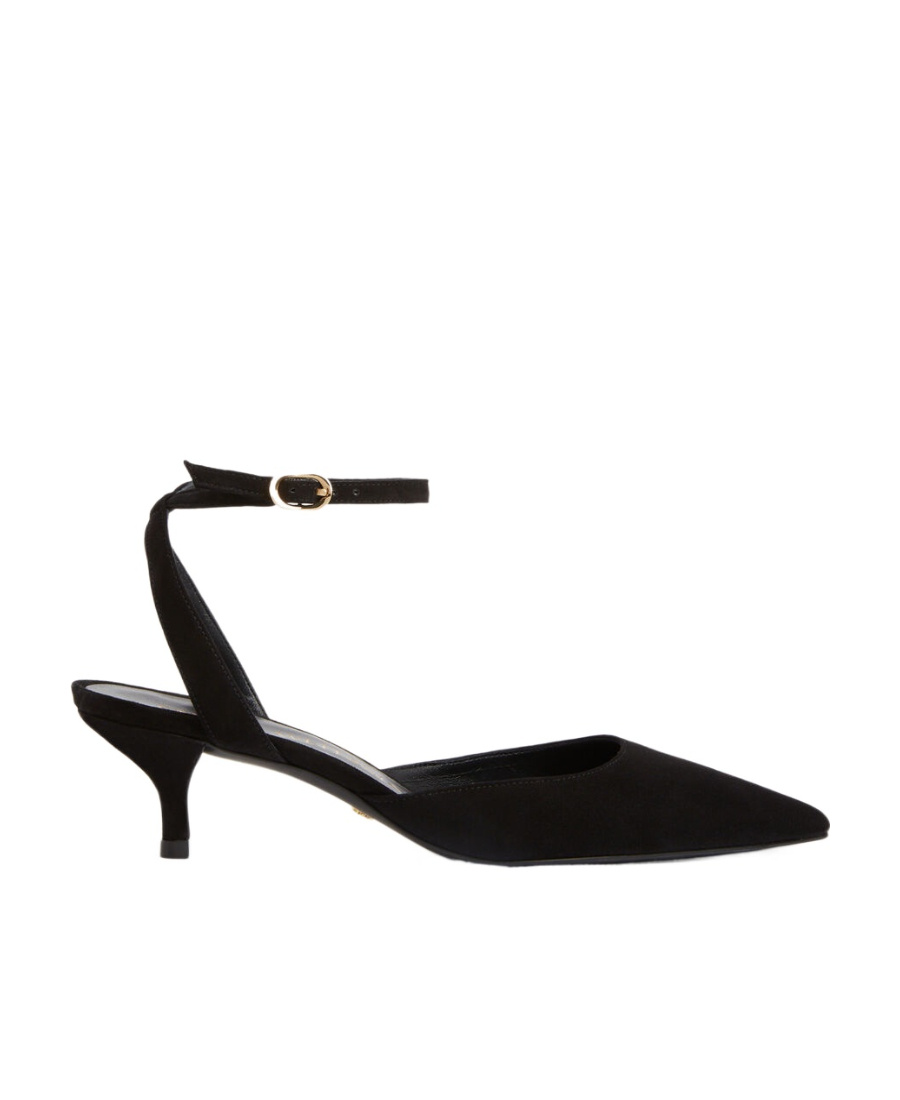 Stuart Weitzman Pointed Shoes With Exposed Heels In Black