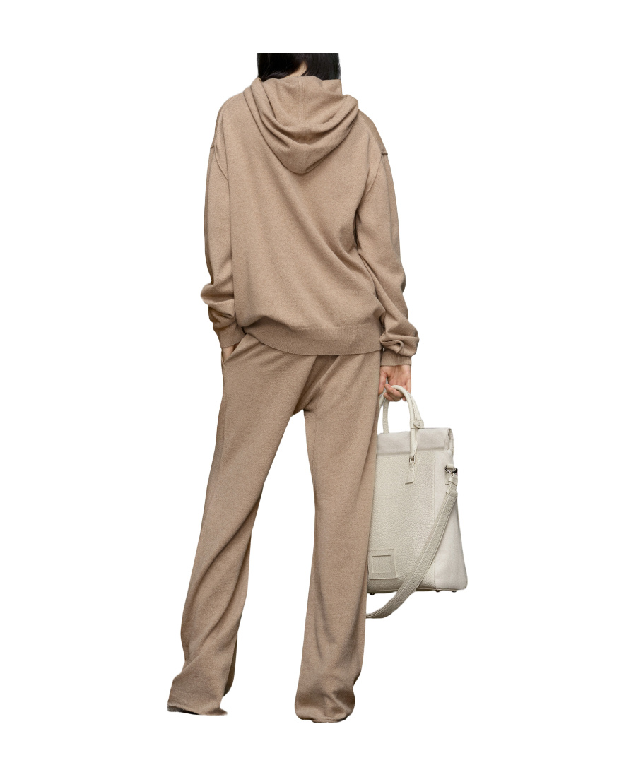 Maison Margiela Raw-cut Hooded Jumper In Nude