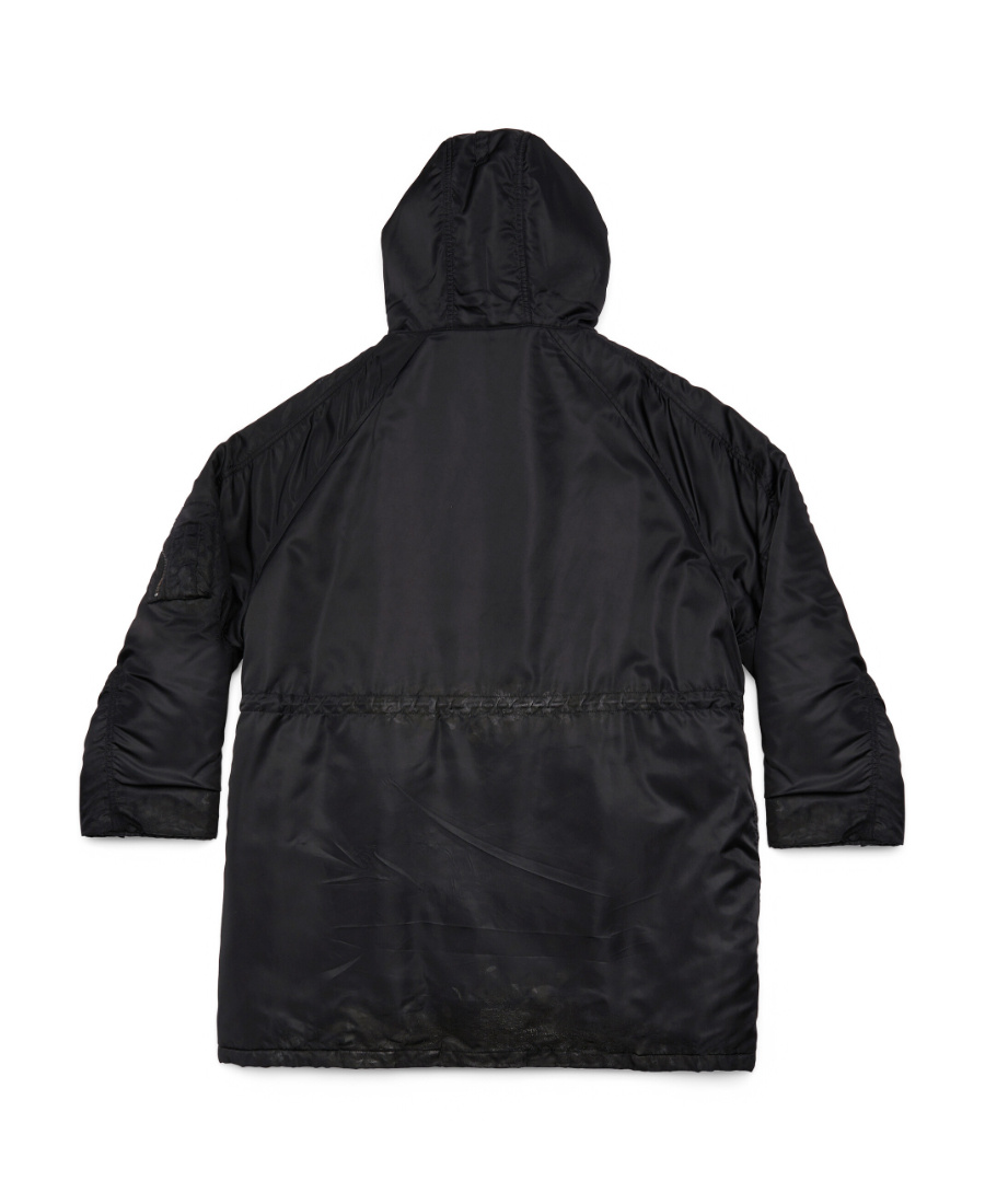 Balenciaga Long-sleeved Coat In Black