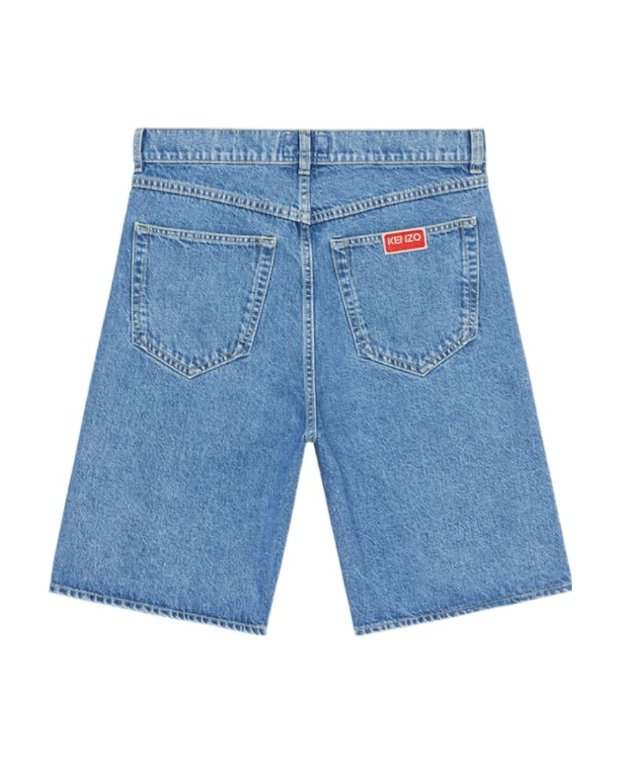 Kenzo Blue Solid Shorts In Blue