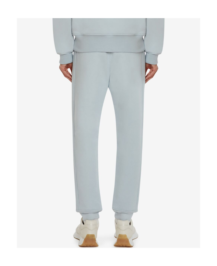 Alexander Mcqueen Organic-cotton Track-pants In Blue