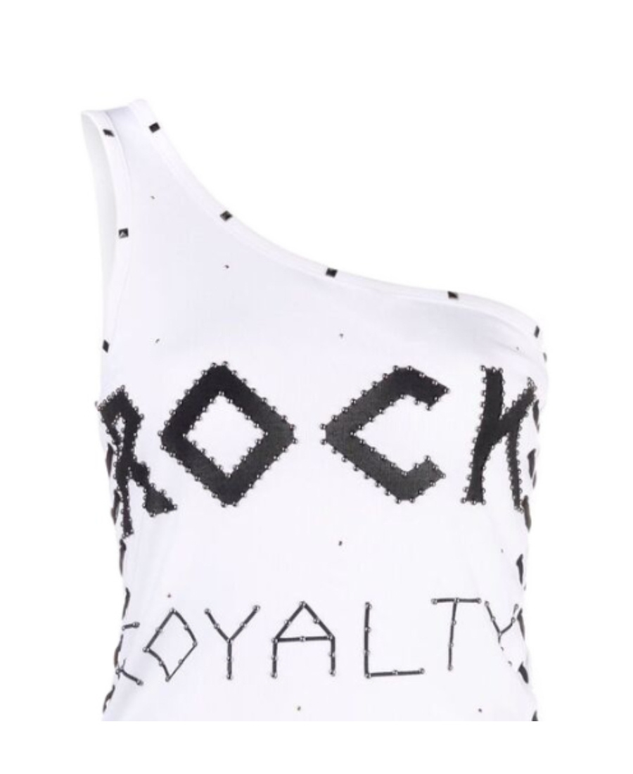 Stella Mccartney Rock Royalty One-shoulder Lace-up Top In White