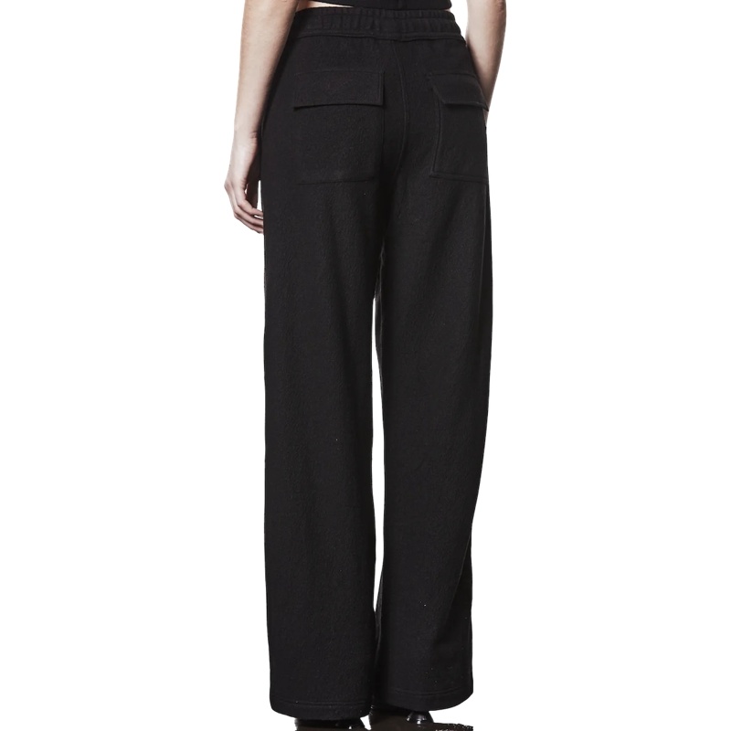 Thom Krom Pantaloni Di Lana A Gamba Larga In Black