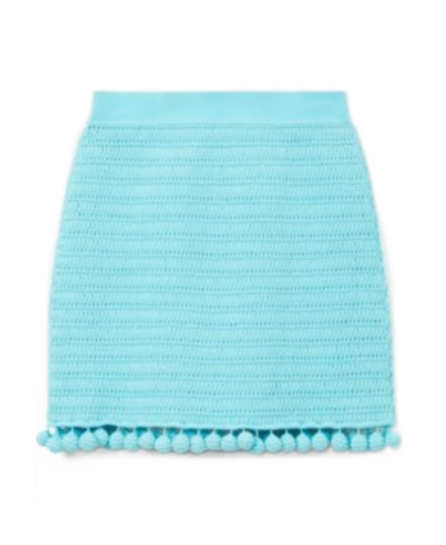 BURBERRY CROCHET-KNIT STRAIGHT SKIRT