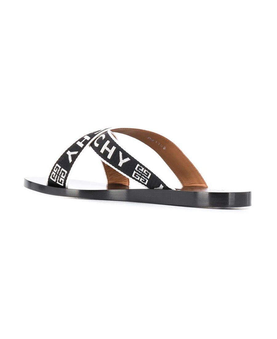 Givenchy Crisscross Logo Sandals In Multicolor