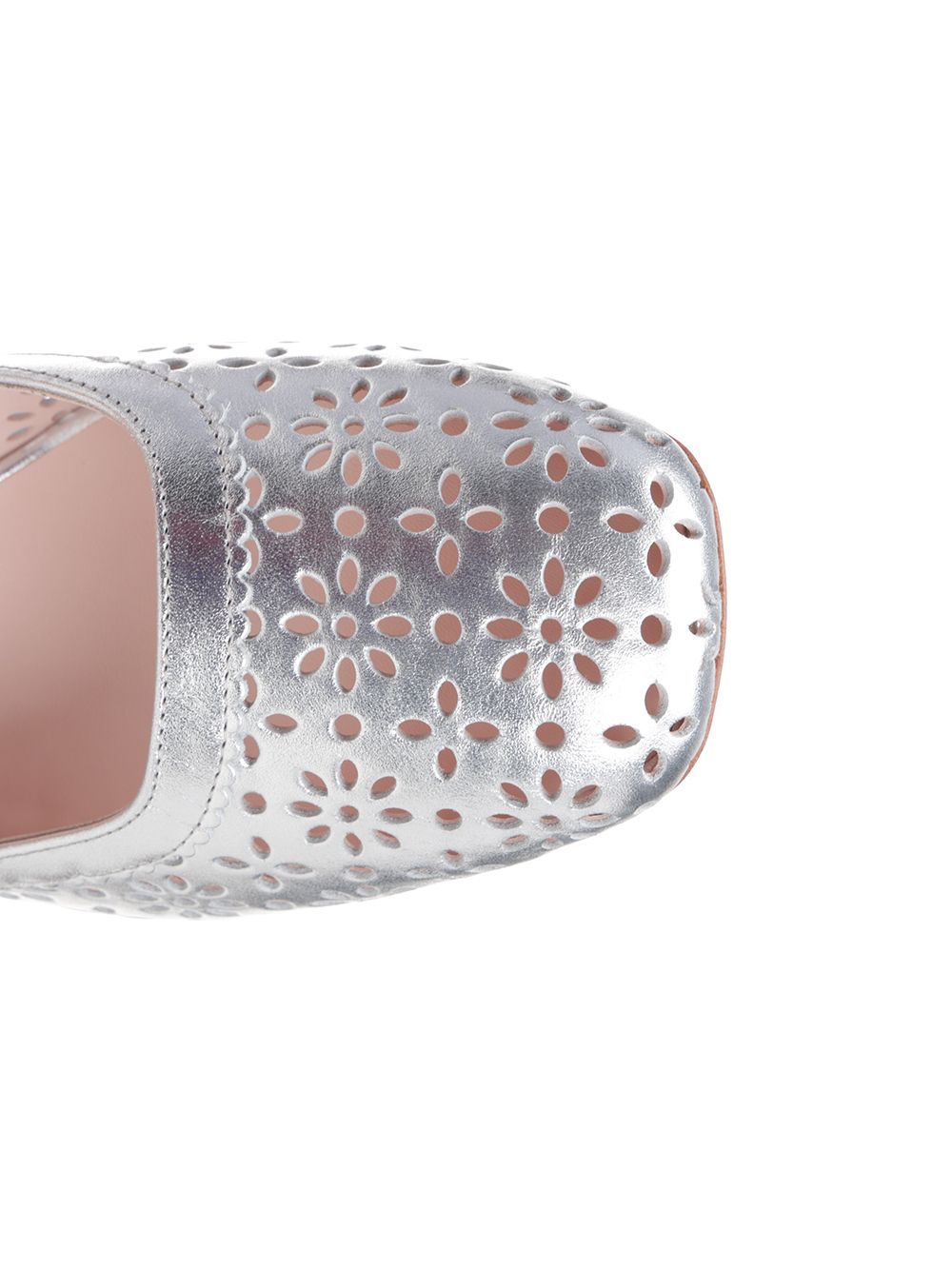 Roger Vivier Vivier Perfo Mary Jane Pumps 85 In Silver