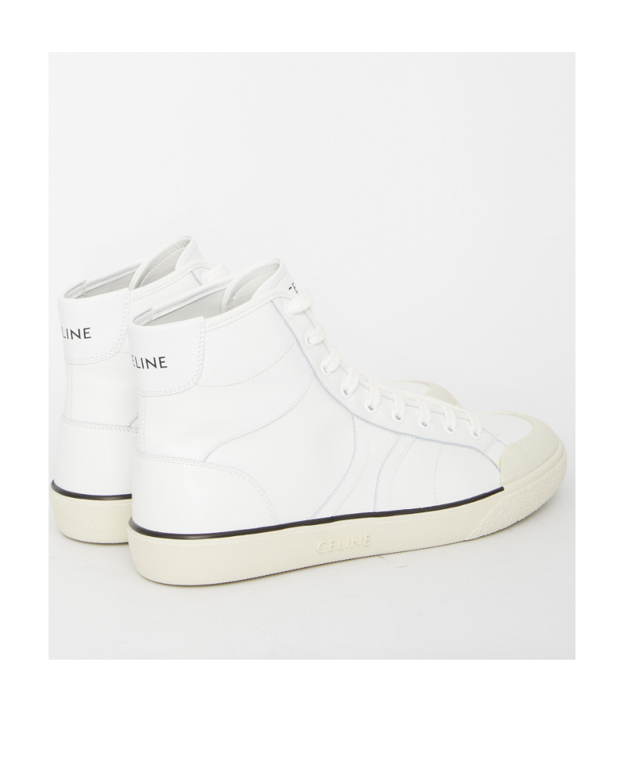 Celine As-02 Alan Straps High-top Casual Sneakers In White