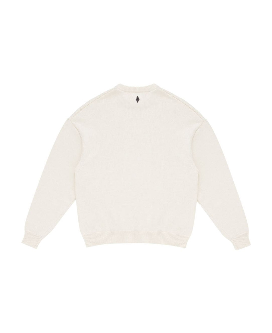 Marcelo Burlon County Of Milan Feather-print Crew-neck Jumper In White