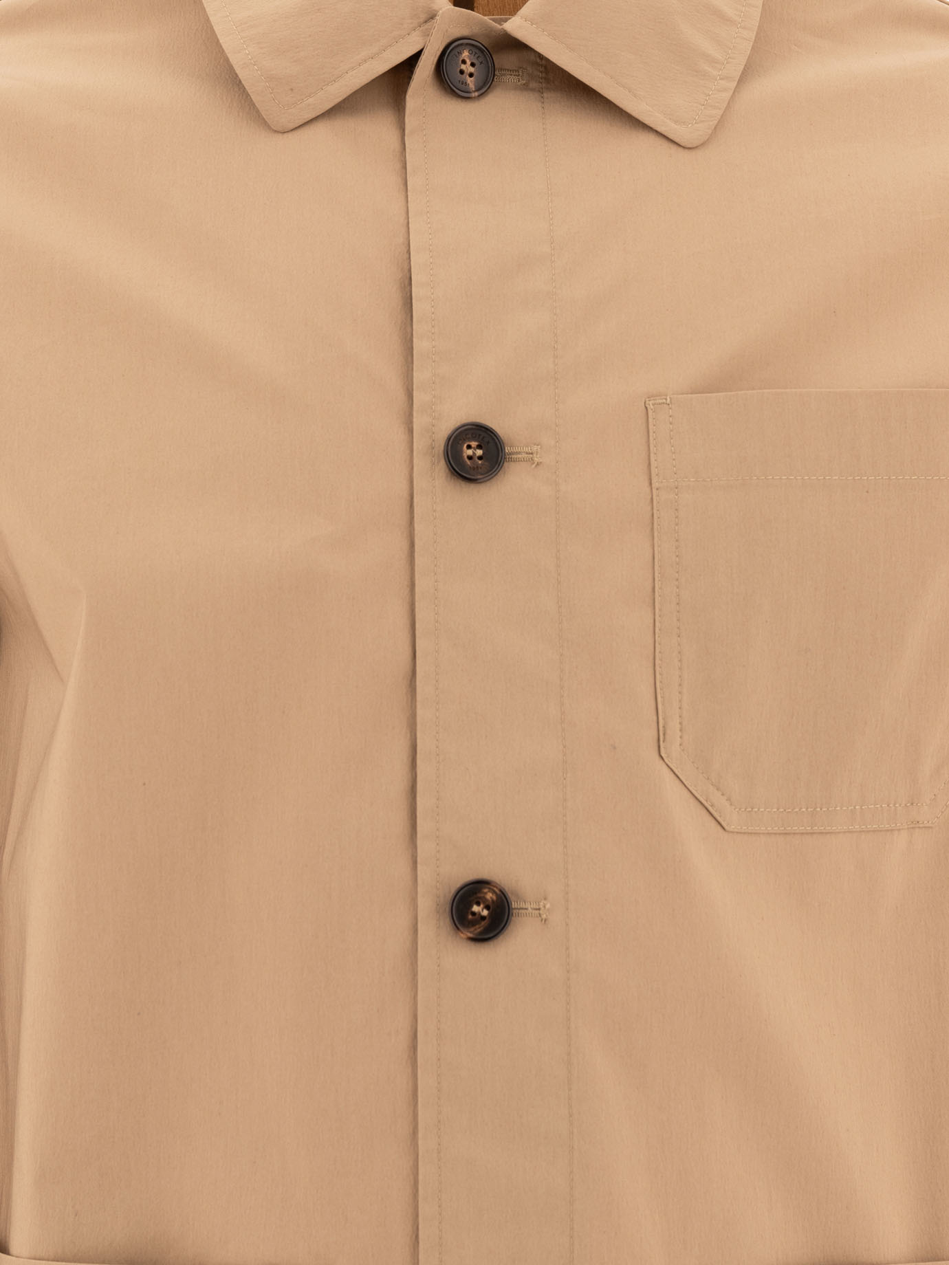 Incotex Long Sleeve Chest Pocket Front Pockets Jacket In Nude