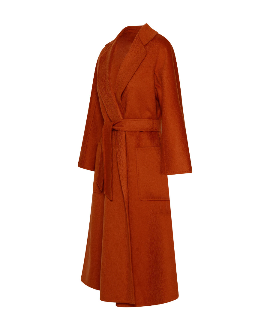 Max Mara Logo Coat In Red