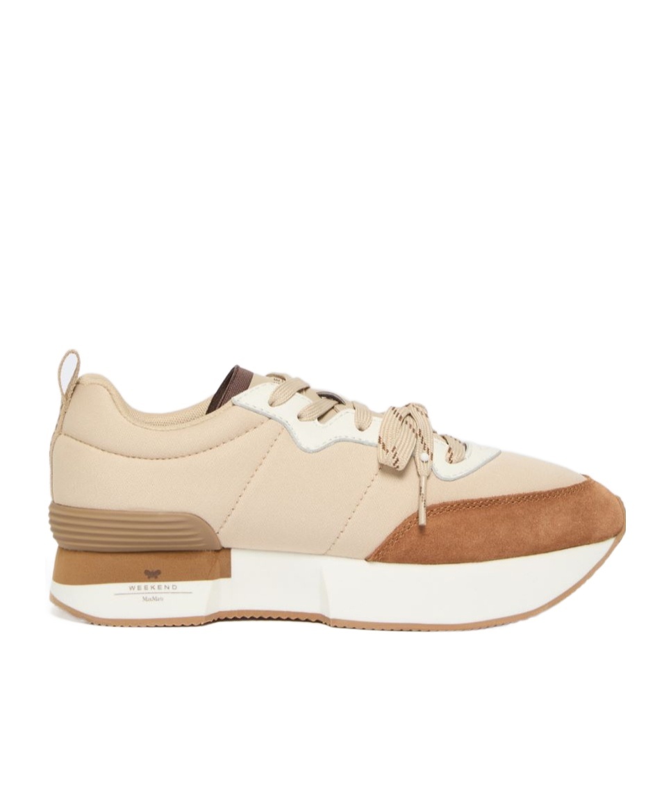 Weekend Max Mara Lace-up Sneakers In Brown