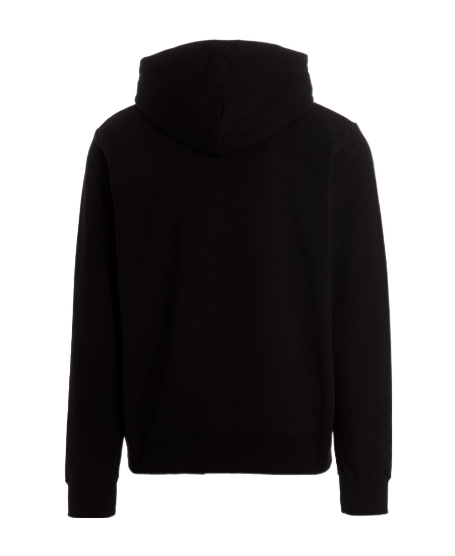 Gcds Graphic Printed Long-sleeved Hoodie In Black