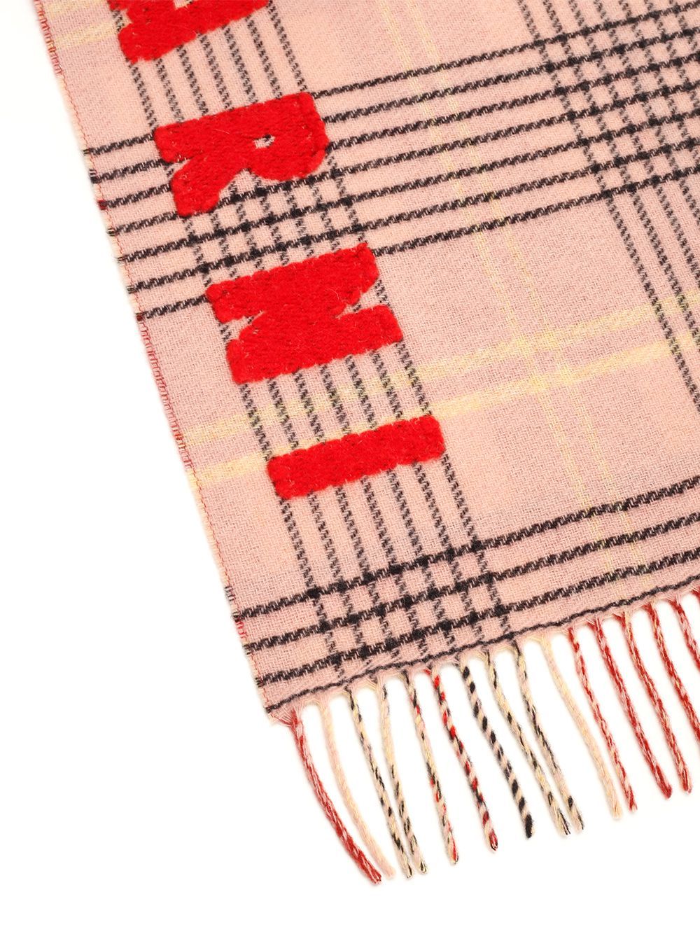 Marni Wool Long Scarf In Nude