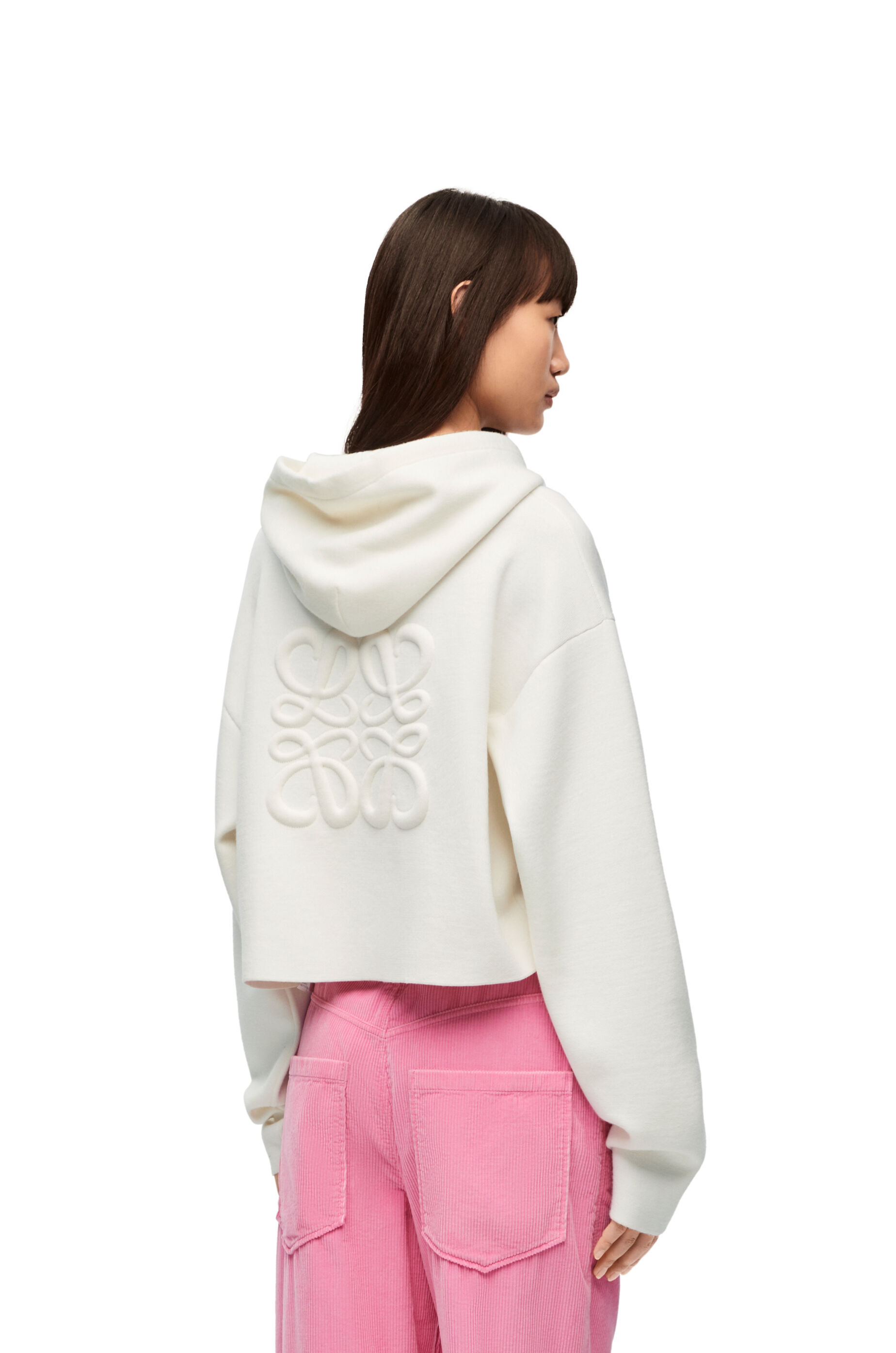 Loewe Anagram Zip-up Hoodie In Wool