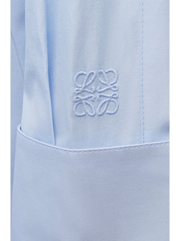 Loewe Lapel Long Sleeve Shirt In Blue